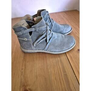 Born Tan Suede Ankle Boots with Zipper